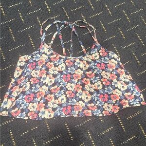 Floral Strappy Women's Crop Top